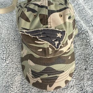 Camo New England patriots hat